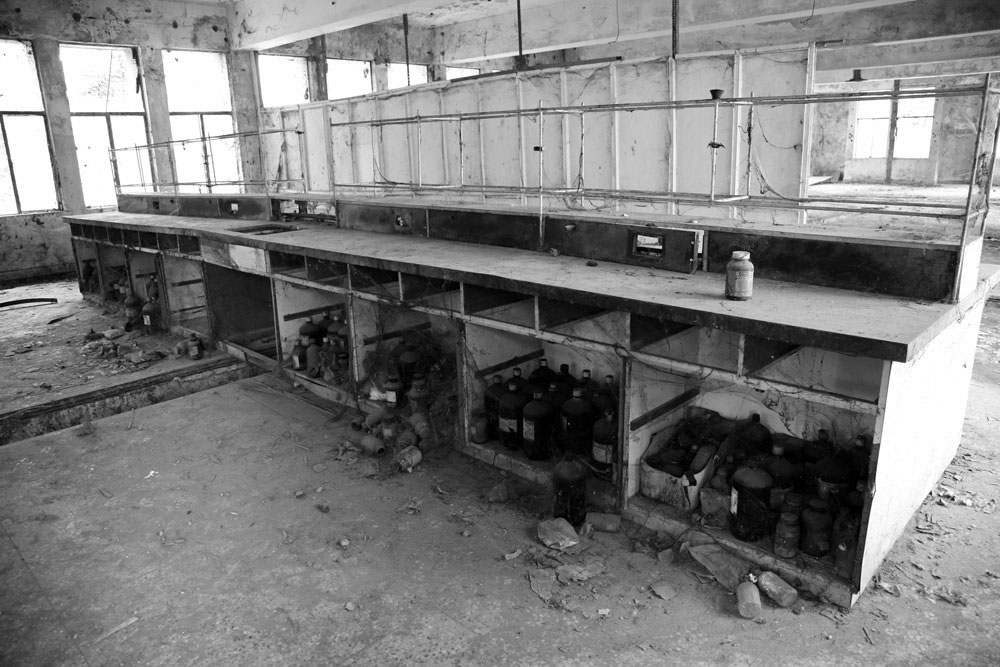 The lab as it was 23 years after the disaster